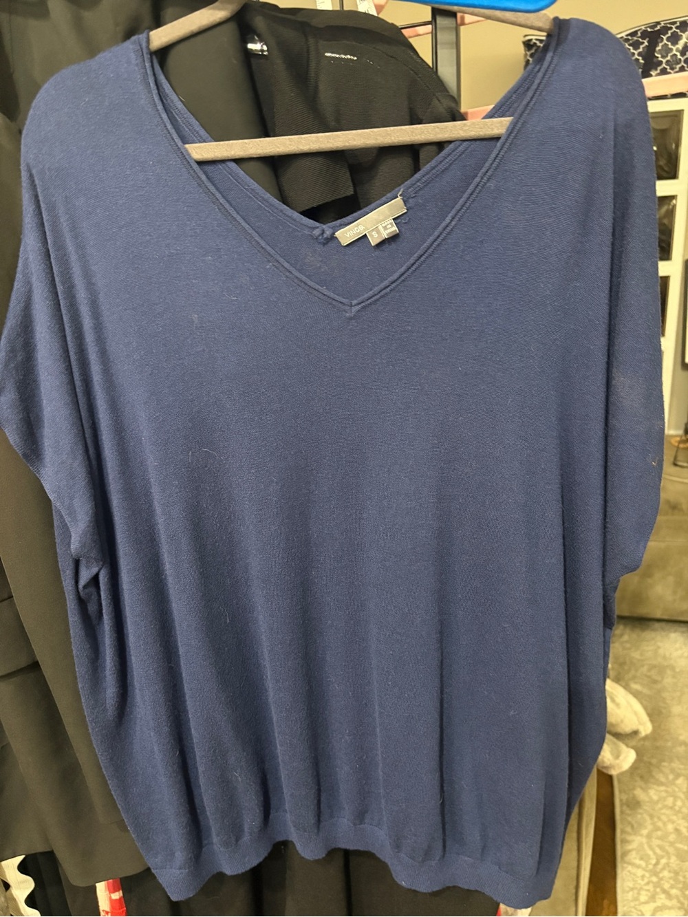 Vince blue knit shirt.